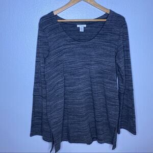 Daily Ritual Gray Long Sleeve Tunic Large